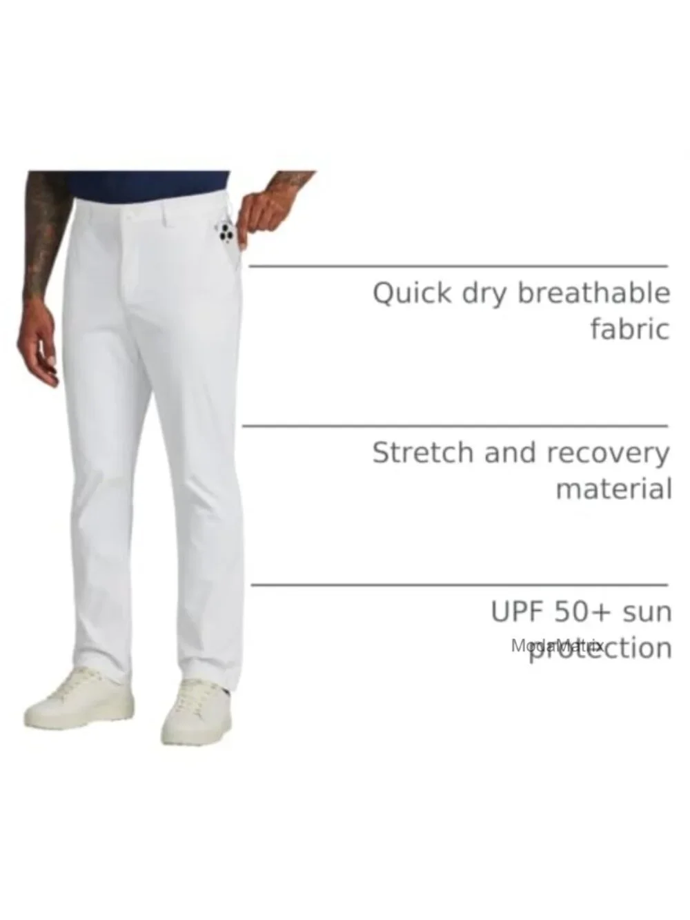 Stretch Golf & Work Pants for Men, Lightweight Quick Dry Slacks with Pockets